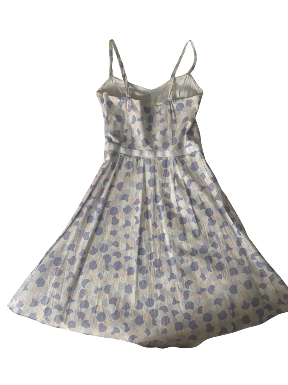 Vintage Ann Taylor Factory Store Pink Purple White Polka Dot Mini Dress - Picture 5 of 7